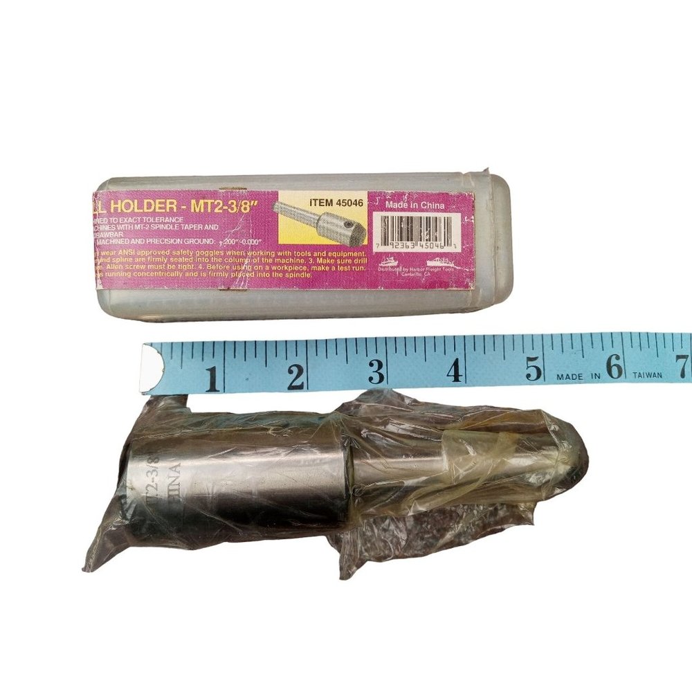 End Mill Holder MT2 Size 3/8" Harbor Freight New Old Stock Machinist Tool 45046 - Picture 4 of 4
